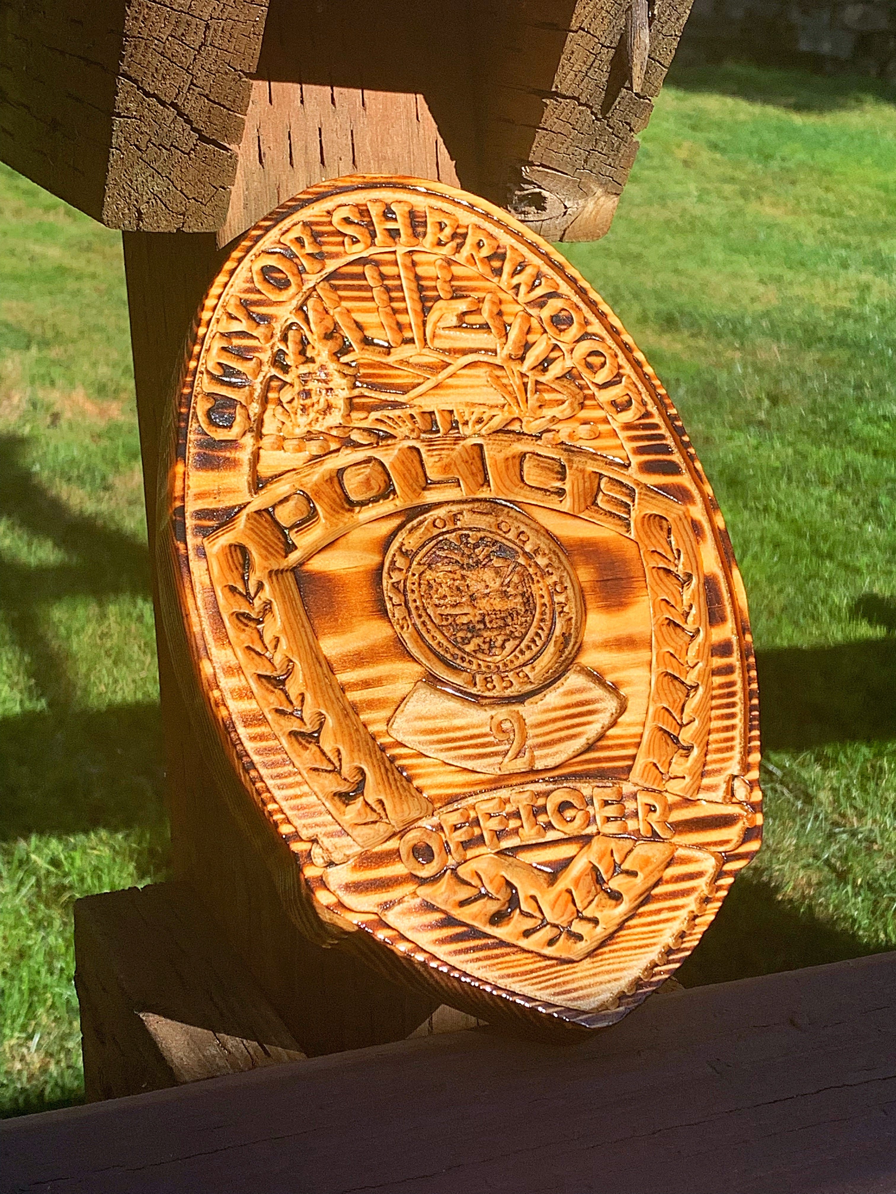 Wood Police Agency Badge