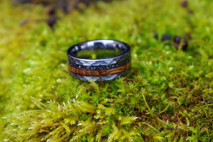 How to make The Maguire: Tungsten, Meteorite and Wine Barrel Wedding Ring