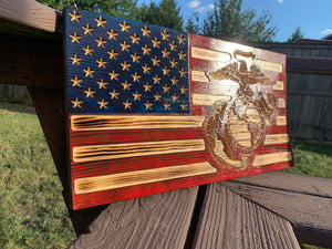 USMC Wood Flag